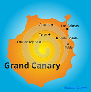 Color map of Grand Canary