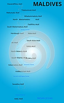 Color map of Maldives country