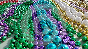 Color of Mardi Gras Metallic Beads