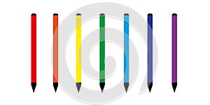 Color marker. Felt tip of marker. Pencil for highlight. Permanent palette of pens.