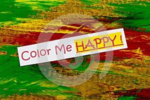 Color me happy surprise celebration enjoyment happiness