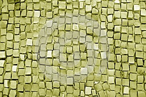 Color mosaic wall texture in yellow color