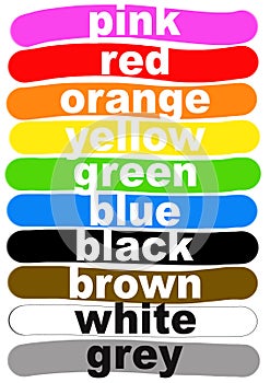 Color names in English