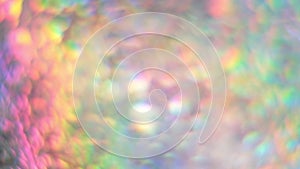 Color neon gradient. The rainbow sheen. Holographic background. Moving abstract blurred background. silver paper with a