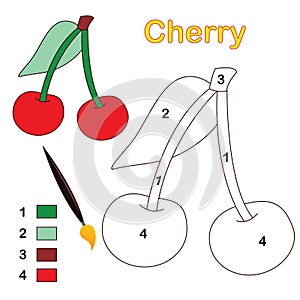 Color by number: cherry