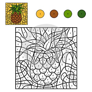 Color by number: pineapple