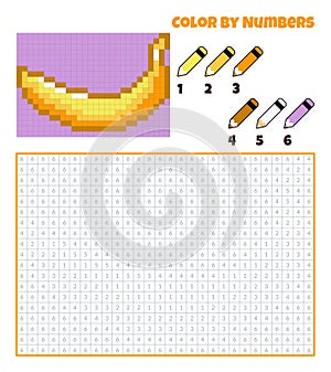 Color by numbers. Coloring book for kids.Pixel art