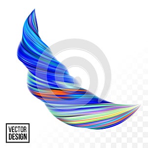 Color paint background vector abstract 3D wave