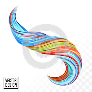 Color paint background vector abstract 3D wave