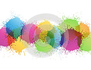 Color paint splashes