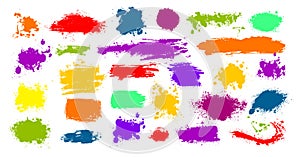 Multicolored blots set. Vector illustration