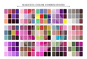 Chart of color palette guide combination. Color harmony.