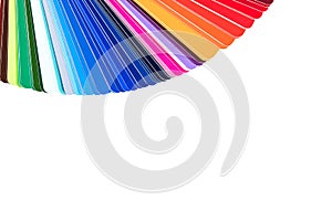 Color palette, color catalog, guide of paint samples isolated on