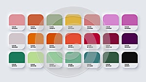 Color Palette, Color Swatches in RGB, HEX Colors, Paint Color Palette, Bright Colour in HEX Codes Catalog, Pastel Color