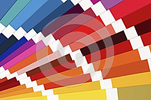 Color Palette Guide Close Up. Colorful Swatch Catalogue.