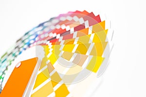 Color palette guide on white background