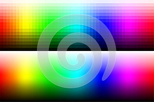 Color palette RGB with gradation and smoothed colors.