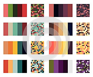 Color palette set background. Harmony color combos spectrum