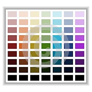 Color palette. Color shade chart. Vector illustration.