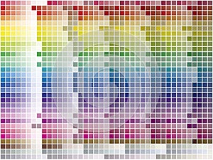 Color Palette Tiled Background