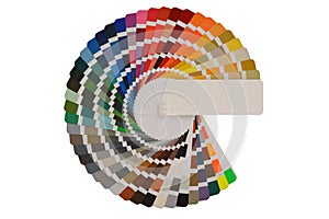 Color palette with various samples