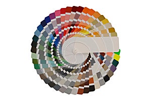 Color palette with various samples