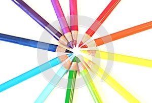 Color pancil rainbow circle