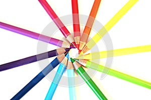 Color pancil rainbow circle