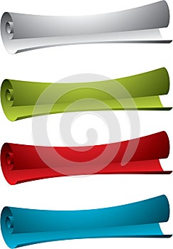 Color paper scrolls