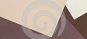 Color papers geometry composition background with beige and brown color tones