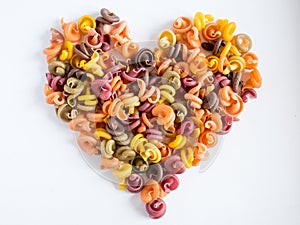 color paste on white background