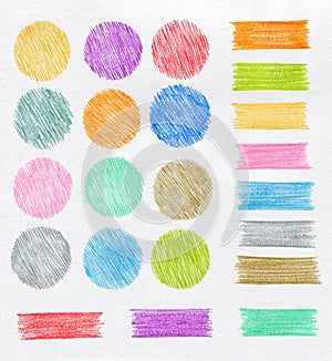 Color pencil design elements