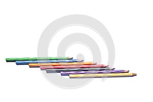 Color Pencil Set compile in isolated white shot photo