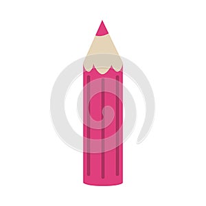Color pencil utensil home education flat style icon