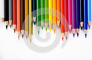 Color pencil on white