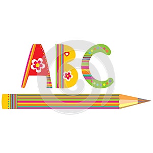 Color Pencils and Alphabets