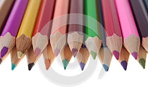 Color pencils arrangment