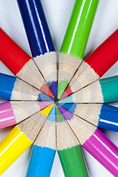 Color Pencils Circular Patern