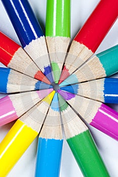 Color Pencils Circular Patern