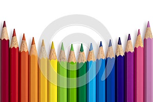 Color Pencils Concave Curve Horizontal
