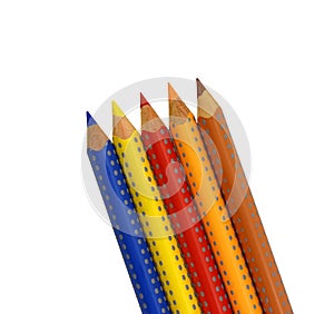 Color pencils isolated on white