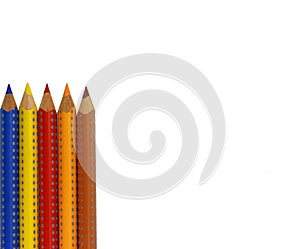 Color pencils isolated on white