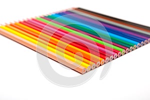 Color pencils isolated on white background
