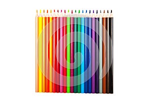 Color pencils isolated on white background .