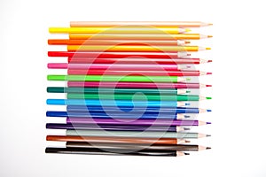 Color pencils isolated on white background