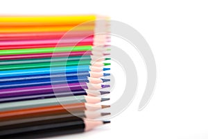 Color pencils isolated on white background