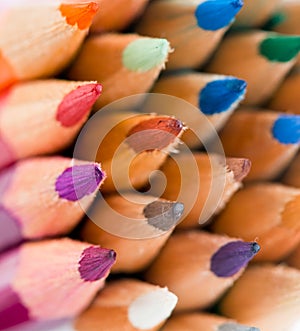 Color pencils. Macro