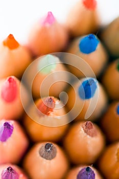 Color pencils. Macro