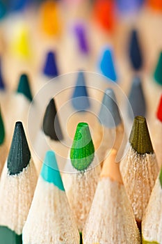 Color pencils macro shot