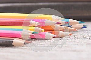 Color pencils old retro vintage